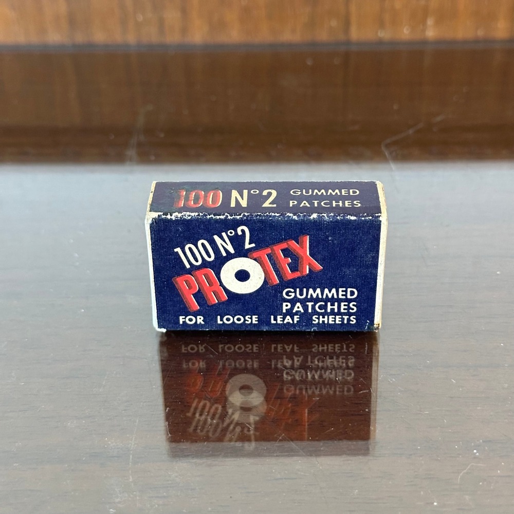 Vintage Protex No 2 Gummed Patches for Loose Leaf Sheets 100 Count Made in USA